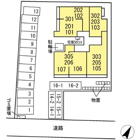 (仮称)D-ROOM馬場町PJの区画図
