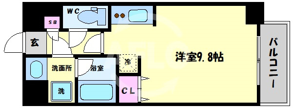 エグゼ大阪ドームⅡの間取り|エグゼ大阪ドームⅡ　間取り
