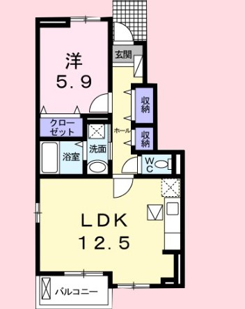 ヴィ　コンフォール　Ⅴの間取り