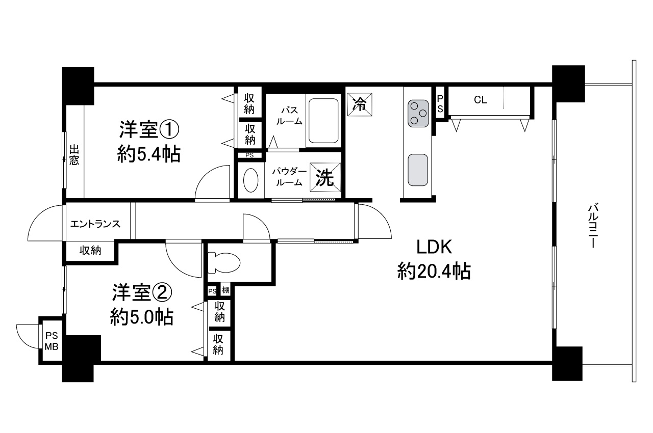 ライオンズマンション松原松ケ丘の間取り|リフォームの詳細についてはお問合せください。