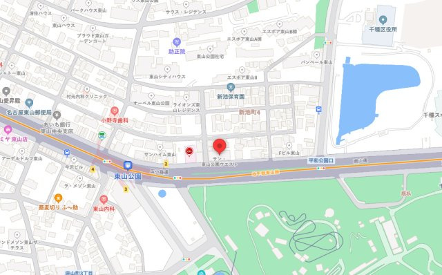サン東山公園ウエストの地図