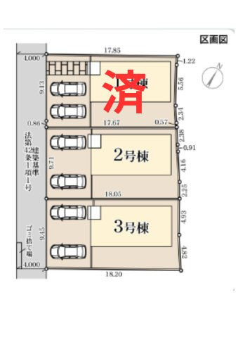盛岡市山岸２丁目の区画図