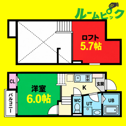 Creo本陣参番館　名古屋市賃貸　仲介手数料無料の間取り
