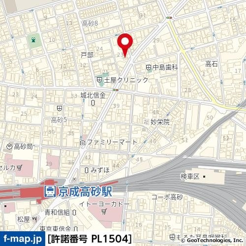 グレイス高砂の地図