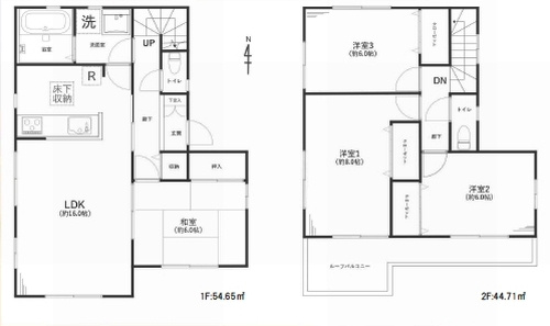 【仲介手数料０円】小田原市小八幡1丁目　中古一戸建ての間取り|小田原市小八幡1丁目　中古一戸建て