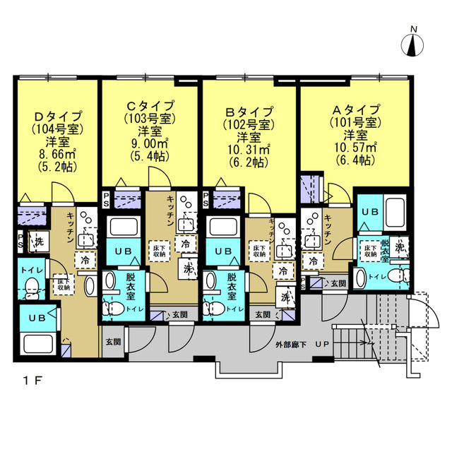 ヴォレソレイユ北千住の間取り