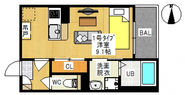REGALEST 大元の間取り