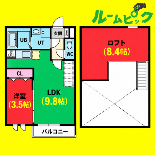 Creo中村公園伍番館　名古屋市賃貸　仲介手数料無料の間取り