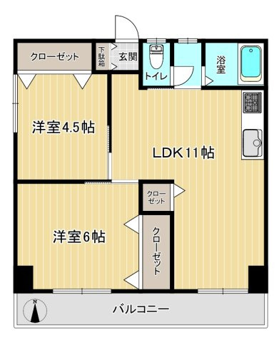 甲南第2東灘ハイムの間取り|家族と過ごす時間を大切にしたい方にぴったりの明るくゆとりある住空間です。南側の窓からの日差しがリビングの隅々までしっかりと届きます！ 
