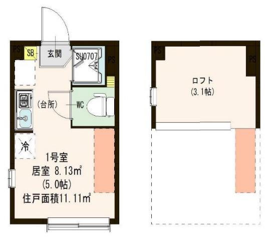 北区東十条５丁目のアパートの間取り