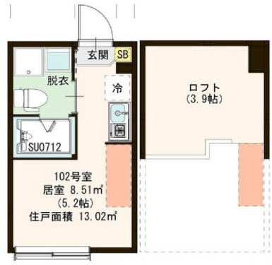 練馬区春日町２丁目のアパートの間取り
