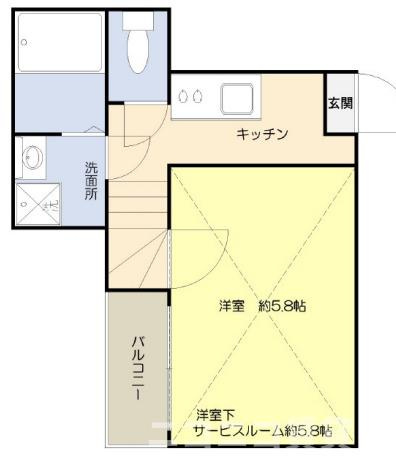足立区西綾瀬４丁目のアパートの間取り
