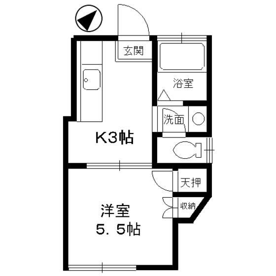 町田市常盤町のアパートの間取り