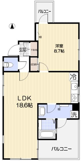 【間取り】 | ハレモアナ大岡山 | 間取図