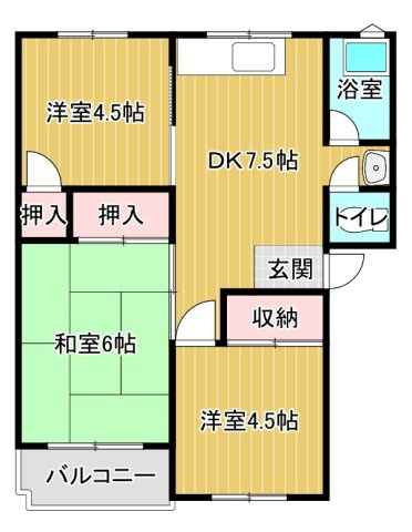 【間取り】 | サウスヒルズ由良(DIY)
