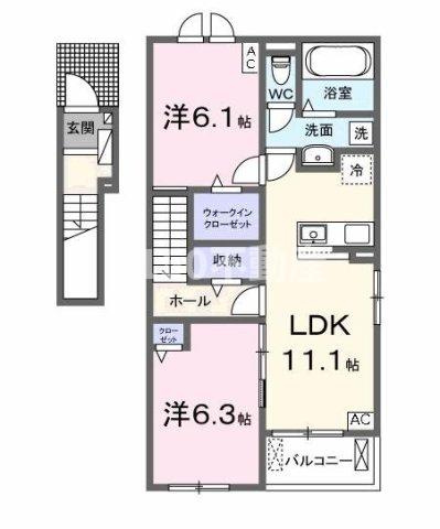 サンデヴォーテⅠの間取り