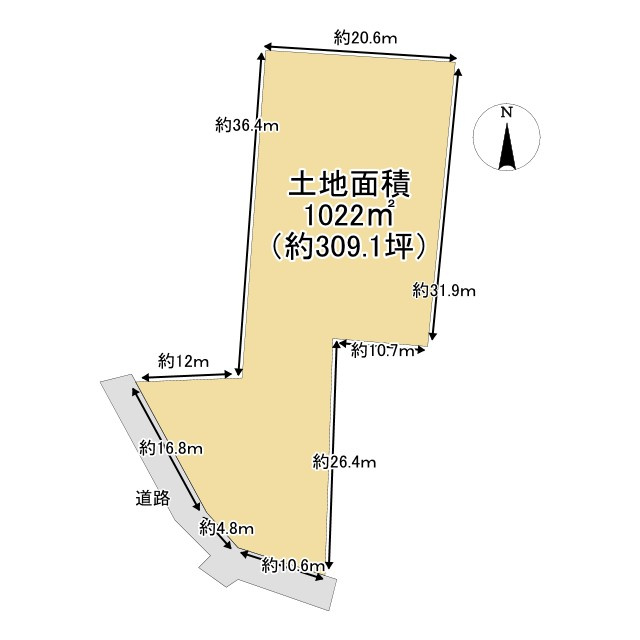 亀山市関町木崎 売土地の土地図