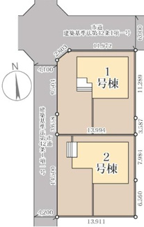 【区画図】 | 郡山市静西1丁目新築一戸建て2棟