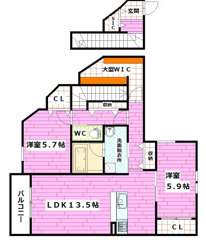 ファミリアパレス　Aの間取り
