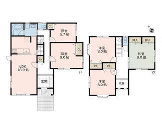 【間取り】 | 新潟市西区寺地　５LDK