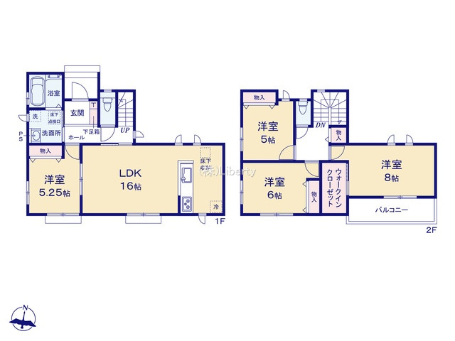 牛久市さくら台1丁目　新築戸建　B号棟の間取り