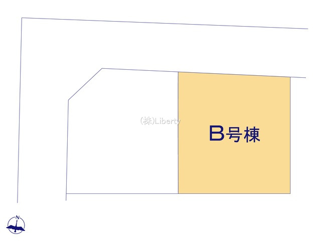 牛久市さくら台1丁目　新築戸建　B号棟の区画図