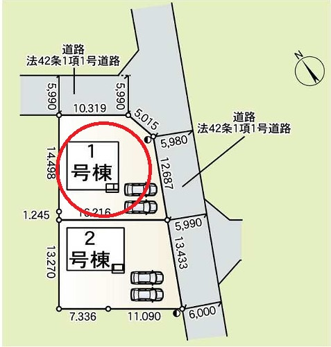 クレイドルガーデン高崎市吉井町神保第2の区画図