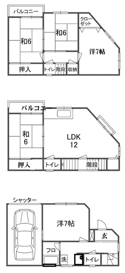 【間取り】 | 大阪市旭区新森4丁目 | 全室6帖以上の５LDK☆