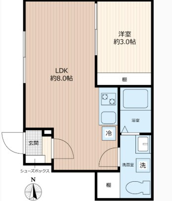 シオンB棟の間取り