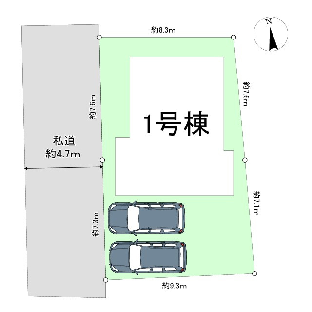 枚方市楠葉丘1丁目　新築戸建て　の区画図|区画図