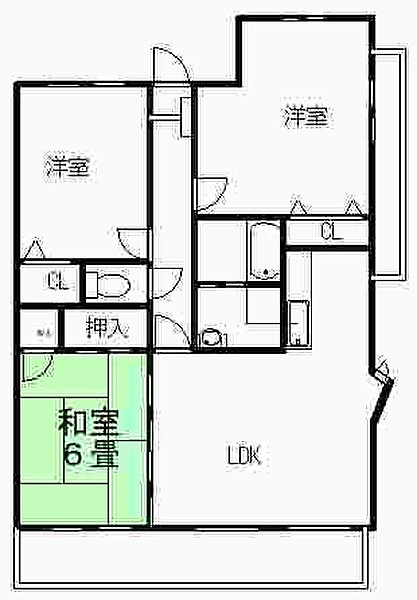 SKマルベリーⅡの間取り|※別号室のお写真になります。