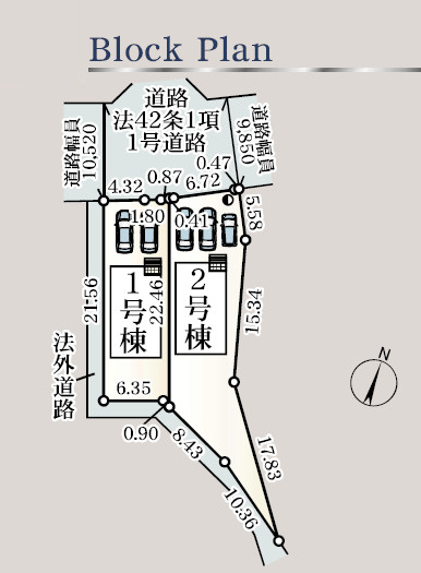八王子市　下恩方町　新築一戸建て　３７期の区画図|～全2棟の新築一戸建てが誕生～