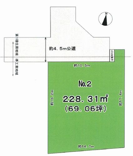 【仲介手数料０円】伊勢原市白根　土地（売地）　全2区画の区画図|№2　伊勢原市白根　土地（売地）　全2区画
