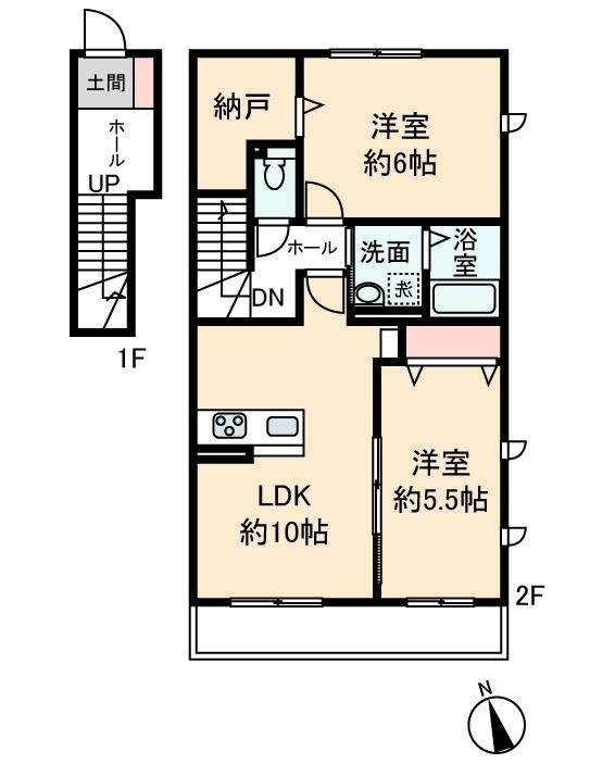 カレント　シャンブル　Bの間取り