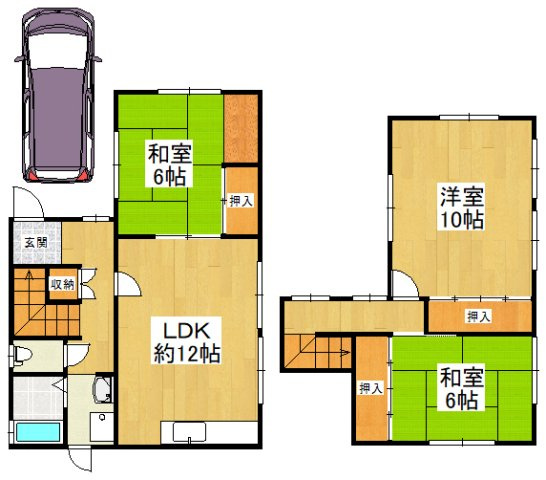 【間取り】 | 堺市美原区青南台貸家