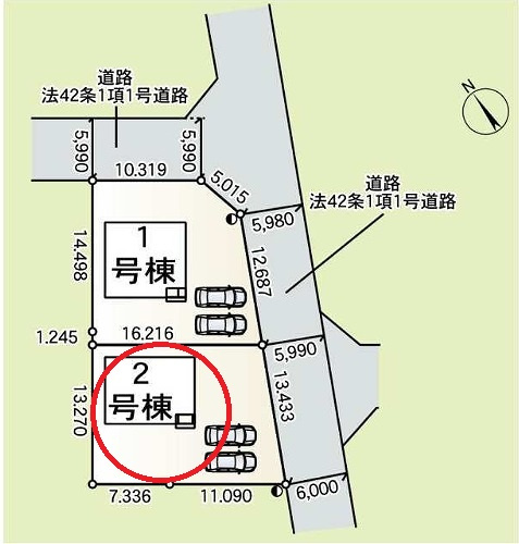 クレイドルガーデン高崎市吉井町神保第2の区画図
