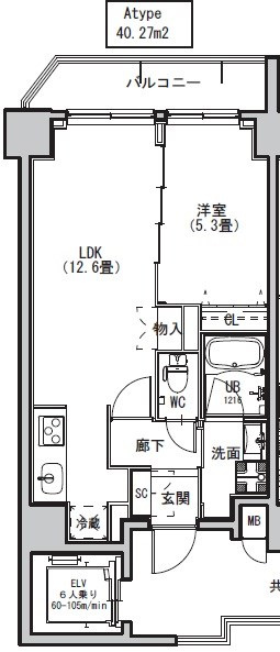 S-RESIDENCE両国avenueの間取り