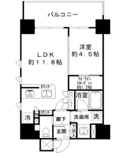 【間取り】 | パークリュクス日本橋小網町ｍｏｎｏ | 間取りです。