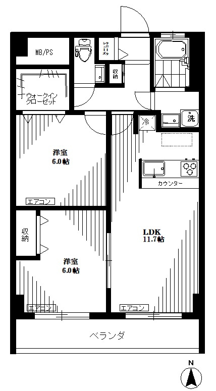 ひがしレジデンスの間取り