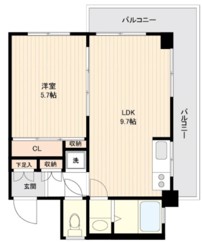 メゾン雪ヶ谷の間取り|間取りです。