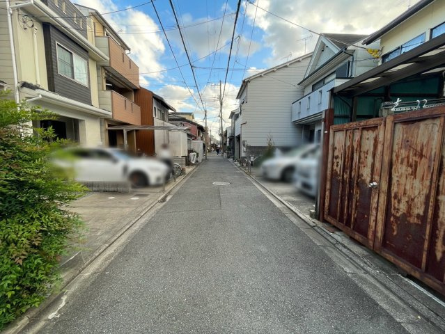 紫野北舟岡町の前面道路含む現地写真