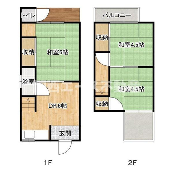 【間取り】 | 大蓮南2丁目貸家