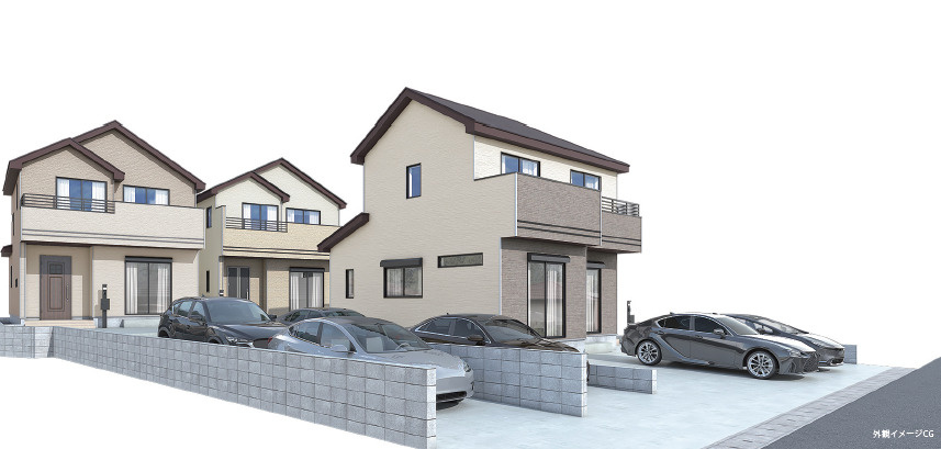 明石市魚住町西岡1772（全3棟）A号棟の外観パース
