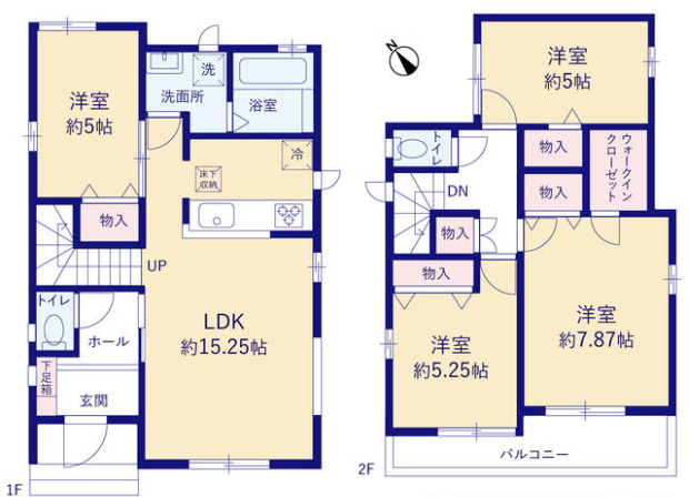 明石市魚住町西岡1772（全3棟）A号棟の間取り|4LDK＋WICです。