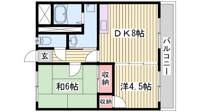 ピュアコート西夢前台の間取り