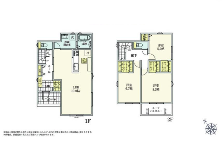 取手市駒場3丁目第1期　新築戸建　3号棟の間取り