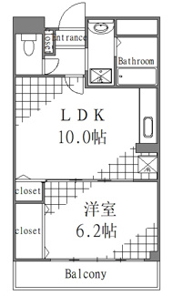 【間取り】 | ラポール西大島イースト