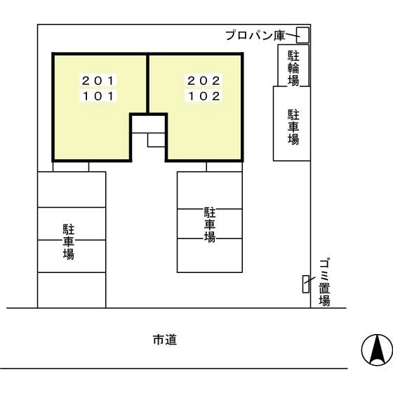 コージィコートの区画図