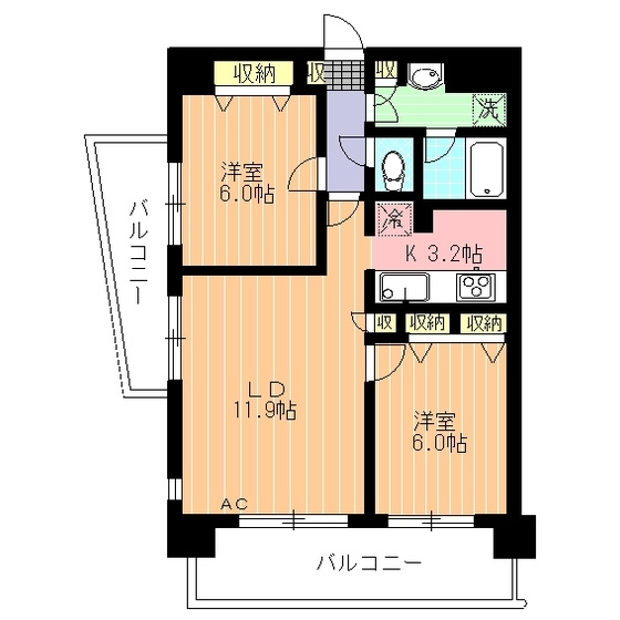 メルヴェーユ調布の間取り