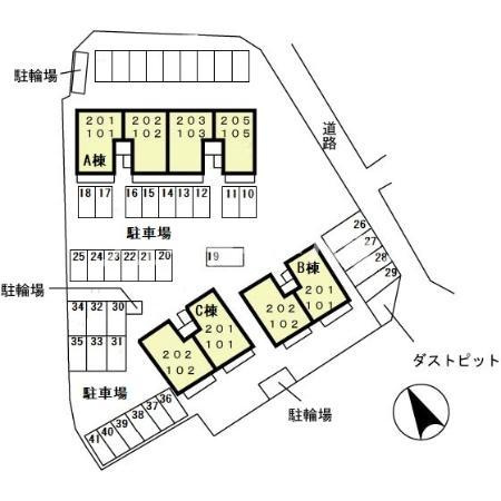 ロイヤルスクエア　Cの区画図